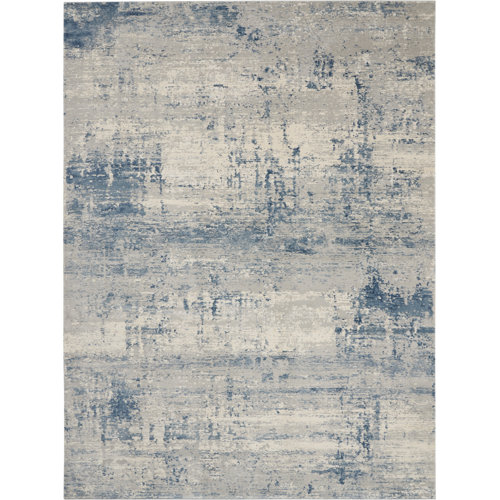 17 Stories Ariaya Gray/Blue/Ivory Rug & Reviews Wayfair
